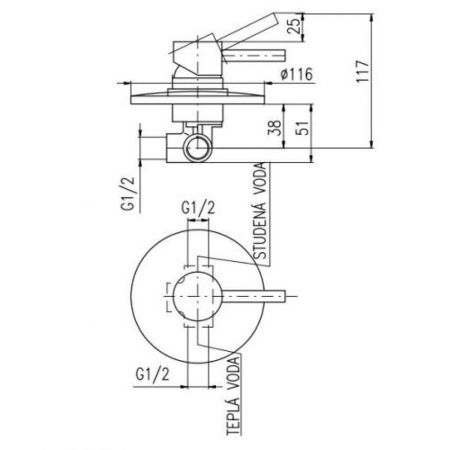 Смеситель для душа Rav Slezak Seina SE983LZ