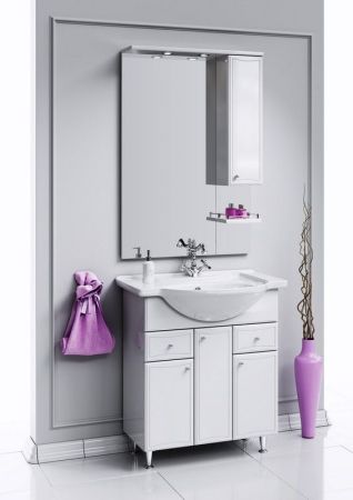 "Барселона" панель с зеркалом,  шкафчиком и подсветкой Ba.02.07, ТМ «AQWELLA», артикул Ba.02.07