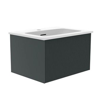 Тумба под раковину подвесная La Fenice Terra FNC-01-TER-G-60, серо-зеленая