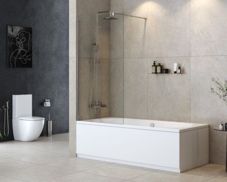 Шторка на ванну CEZARES LIBERTA-V-1, артикул LIBERTA-V-1-80/155-C-NERO