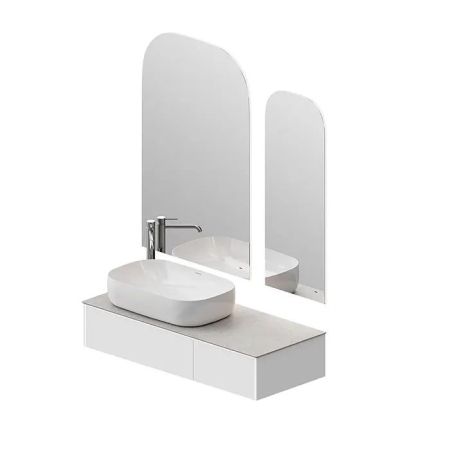 Тумба MAGICA подвесная 120, 2 ящика, утренний серый матовый