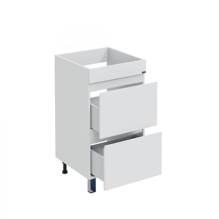 Тумба под раковину над стиральной машиной напольная "Марс "48" 2 ящ, (ум. Юпитер 1100*500 литой мрамор)