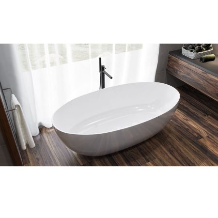 Ванна WHITECROSS Diamond 170x87 (белый глянец) иск. камень, артикул 0201.170087.100