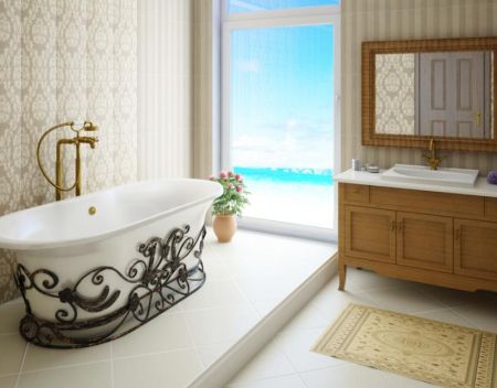 Ванна из искусственного камня Эстет Лион 174x80 Белая, артикул ФР-00000684