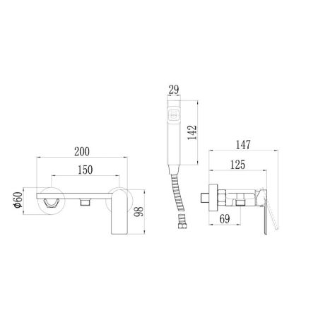 Гигиенический душ со смесителем Savol S-FXQ012B, золото, артикул S-FXQ012B
