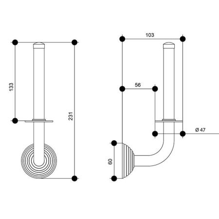 Bongio Impero Держатель для туалетной бумаги, 100х230 мм, цвет хром, артикул 06010CR00