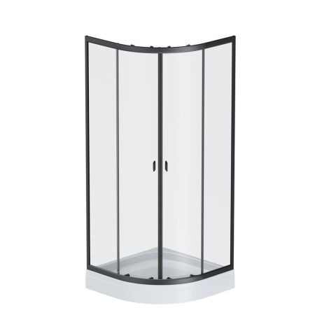 W88G-205-080BT64 X-Joy Twin Slide, Душевое ограждение без поддона, 80x80, профиль черный, артикул W88G-205-080BT64