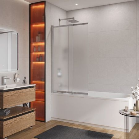 SLIDER-VF-11-90/150-C-GM Душевая шторка на ванну, артикул SLIDER-VF-11-90/150-C-GM