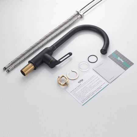 Смеситель для кухни Raffine F103H, черный, артикул F103H