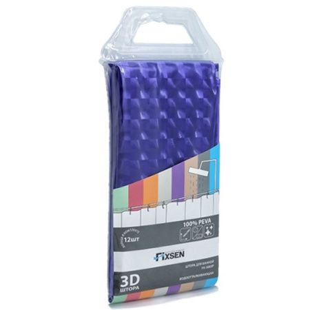 Штора для ванны Fixsen FX-3003С 180х180 Голубая Штора для ванны Fixsen FX-3003С 180х180 Голубая