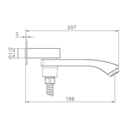 Излив с функцией переключения Raglo R473.70.09, графит, артикул R473.70.09