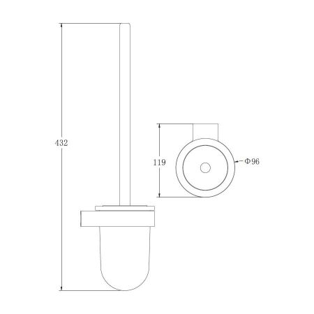 Ершик для унитаза BELZ B90910, черный