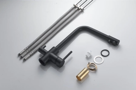 Смеситель для кухни с подключением фильтра Shevanik S328H, черный, артикул S328H