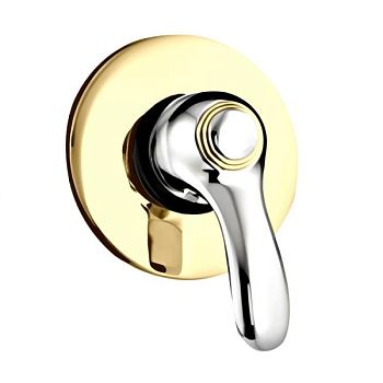 Смеситель для душа встраиваемый Webert Aurora AU880101017, хром/золото