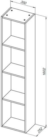 Шкаф-пенал Allen Brau Paris 35 1.360006.PWM папирус матовый, артикул 1.360006.PWM