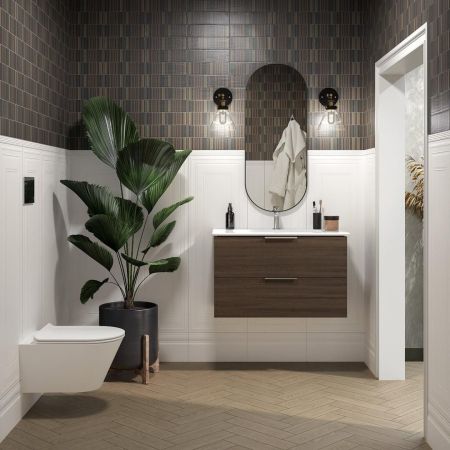 Зеркало CONO овальное 42, черное матовое