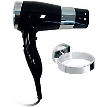 HOTEL Фен черный с держателем