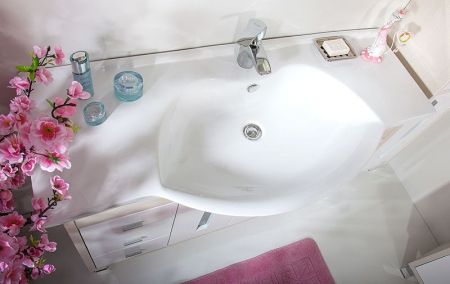 Тумба под раковину Бриклаер Бали 120 венге/белый глянец, артикул 4627125411892