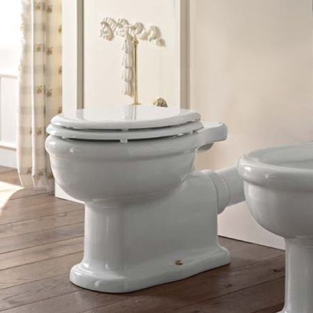 Sbordoni Palladio Унитаз напольный 36х55хh38см слив в стену, цвет: белый