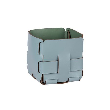 Colombo Adj Корзинка Mini Bottega, 12x12H13 см, цвет: небесный/эвкалипт, артикул BADJ1013-5060