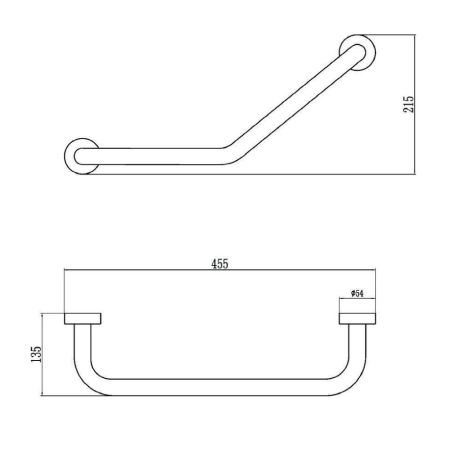Поручень для ванной Savol S-010300, хром