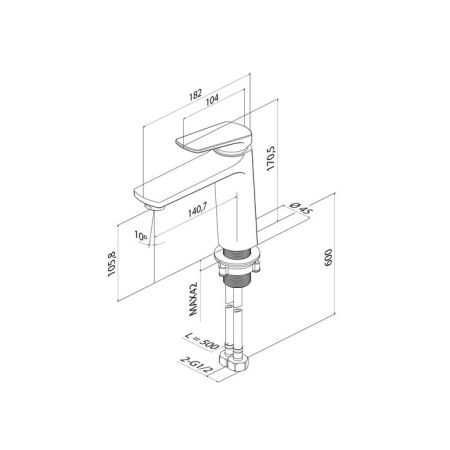 Смеситель для умывальника IDDIS Ever глянцевый хром (EVESB00i01), артикул EVESB00i01