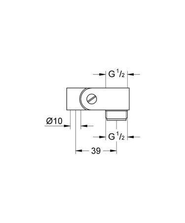 Поворотный элемент GROHE, белый (28785L00), артикул 28785L00