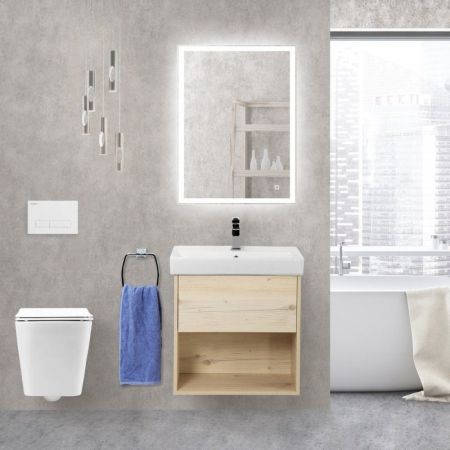 Мебель для ванной комнаты BELBAGNO NEON 500, артикул NEON-500-2C-SO-PB