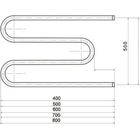 Водяной полотенцесушитель Тругор М 1 50x40 Хром, артикул М1/5040s
