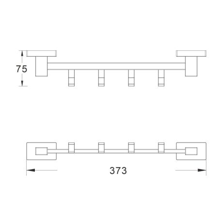Планка с крючками Shevanik SG5641C, белый