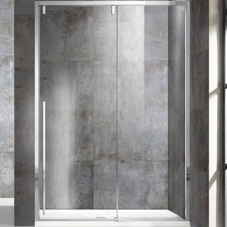 Душевая дверь Vincea Lugano VDS-1L130CL-1 130x195 профиль Хром стекло прозрачное, артикул VDS-1L130CL-1