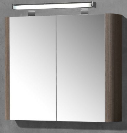 IBX ASUN, зеркальный шкаф 80 см, 2 двери, цвет отелло