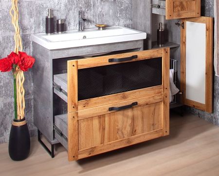 Тумба под раковину Бриклаер Лофт 60 Метрополитен грей