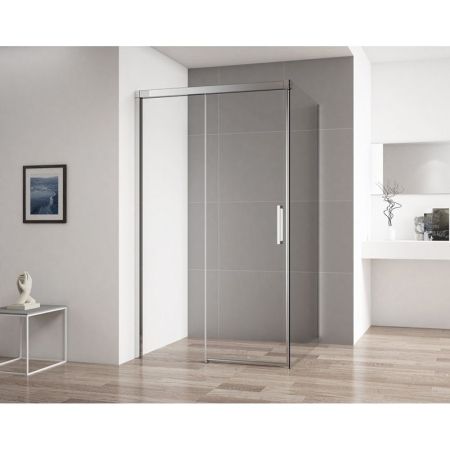 Душевой уголок Cezares Duet Soft-A-1 100х100 L профиль Хром стекло прозрачное, артикул DUET SOFT-A-1-100/100-C-Cr-L