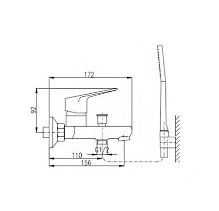 Смеситель для ванны Rav Slezak Victoria VI254.5/1