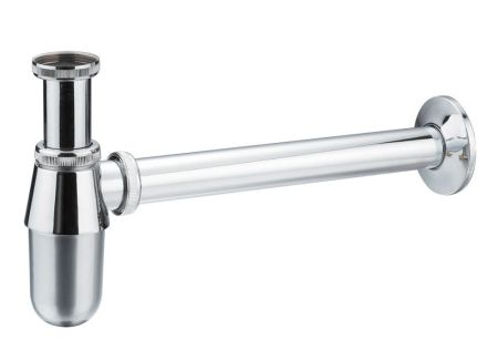 AQG, круглый бутылочный сифон MOD.B 1”1/4 из латуни, цвет хром, артикул 400040125