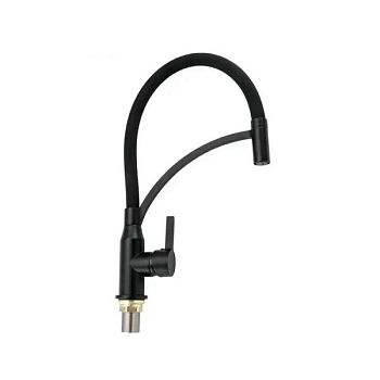 Смеситель для кухни с гибким изливом Shevanik S643H-3, черный