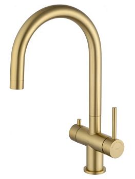 Смеситель для кухни c подключением фильтра WONZON & WOGHAND, Брашированное золото (WW-3211-BG)