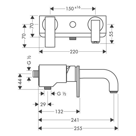 AX Citterio Смеситель для ванны , цвет сталь, артикул 39400800