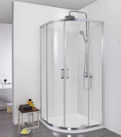 Душевой уголок Bravat Line 90x90 BS090.1201A профиль Хром стекло прозрачное