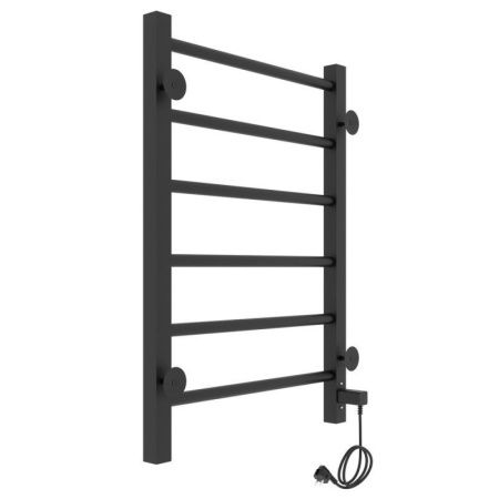 Полотенцесушитель электро "Феличия ЧКЧ6 400х600", черный муар, левый
