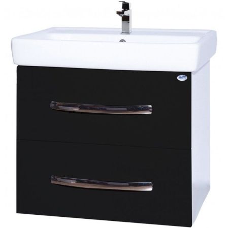 Тумба под раковину Bellezza Рокко 50 4633706000041 подвесная Черная Белая, артикул 4633706000041