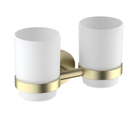 Стакан для зубных щеток двойной Timo Saona 13034/17 золото матовое, артикул 13034/17