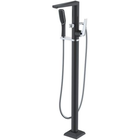 Смеситель напольный VENTURO черный-хром, артикул 379-B