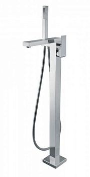 Fiore Kube, однорычажный напольный смеситель для ванны с ручным душем, цвет золото