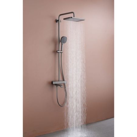 Душевая система с термостатом Raglo R22.26.09, графит, артикул R22.26.09