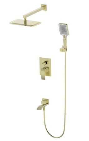 Душевая система встраиваемая WONZON & WOGHAND FIT, Брашированное золото (WW-88939009A- BG), артикул WW-88939009A-BG