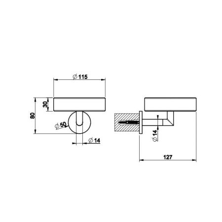 Gessi Anello Мыльница настенная черная, цвет: хром, артикул 63702#031