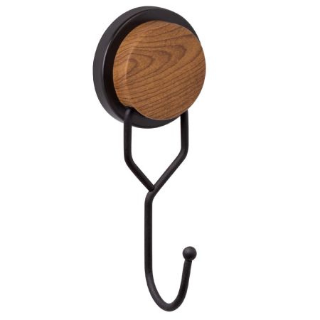 Крючок для ванной FIXSEN MAGIC WOOD FX-46005, черный/коричневый