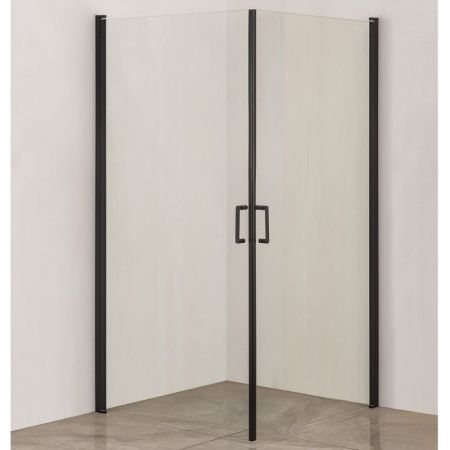 Душевой уголок Orange E04-090TB 90x90 профиль Черный стекло прозрачное